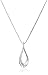 Sterling Silver Twisted Teardrop Pendant Necklace 18