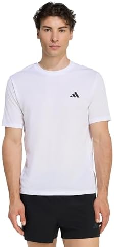 Herren Workout Essentials Base Shirt, White, M