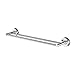 KES Suction Cup Double Towel Bar SUS 304 Stainless Steel No Drill Wall Mount Contemporary Bathroom Accessory Clothes Organizer Shelf Rack Brushed Finish 55 CM or 22-Inch, A6201S55