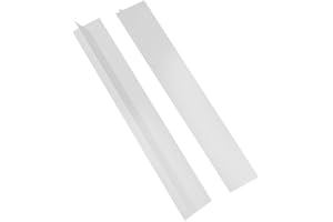 KOOKKIT 2 Pack Flexible Kitchen Stove Gap Covers, Silicone Gap Fillers Between Counter and Stovetop,Washer, Oven, Dryer, Easy to Wipe, Food grade silicone material (White,21in)