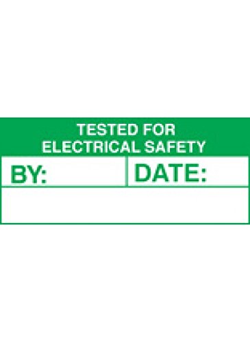 Caledonia Signs 59760 Tested For Electric 100 S/A Label, 50 mm x 20 mm