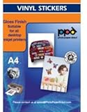 A4 Inkjet Gloss Vinyl Self Adhesive Sticker Paper x20 sheets