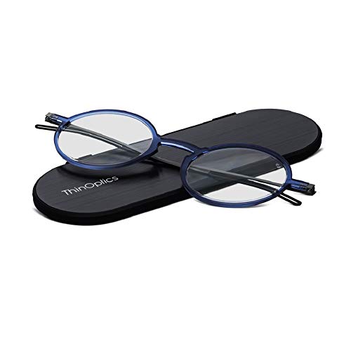 ThinOptics Unisex Adult Glasses Reading, Blue, 1.00 US