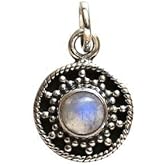 GemInspire Genuine 6 mm Gemstone Round Oxidised Sterling Silver Pendant Western Jewelry Gemstone Pendant Fashion Jewelry For Women