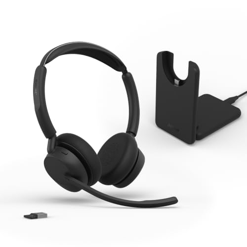 Jabra Evolve3 45 kabelloses Bluetooth-Headset mit Mikrofon, USB-A, UC