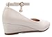 Olivia K Girl's Low Wedge Heel Pumps Ankle Strap With Charm Patent Shoes (Toddler/Little Girl)