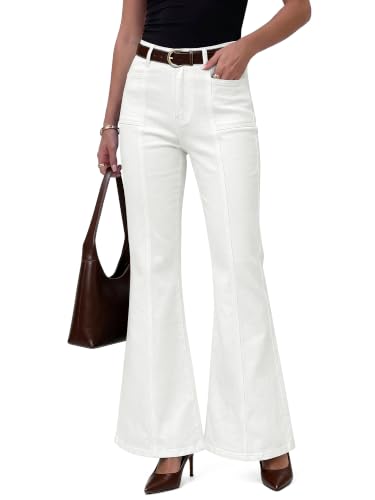 Women High Waisted Flare Jean Stretchy Bell Bottom Butt Lifting Denim Pants at Amazon