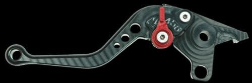 09 Yamaha R1 Pazzo Racing Levers Shorty Length, Black Levers / Red Adjusters