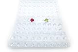Non Slip Shower Mat Emoji Bathroom Bathtub, (39 x 16 inches), Emoji Indicates when Water is Warm (yellow happy face) or Hot (red sad face)