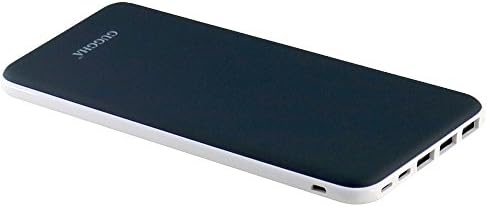 Power Bank Portable Charger Backup External Multiport Battery Pack for iPad iPhone Samsung smartphones Anti-Slip Rubber Coating by GUGGHA (Black Rubber 20000mAh)