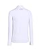 Under Armour Boys' ColdGear Armour Fitted Mock Shirt, White /Steel, Youth Medium