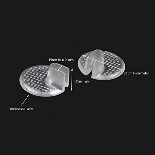 MOGOI 5 Pair Silicone Gel Clear Sandal Thong Toe Protectors Pad Sandal Flip-Flop Toe Guards Cushions Antislip Shoes Grip Pads
