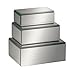 Deco 79 87256 Wood Mirror Jewelry Box Set of 3