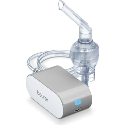 Beurer IH 58 Inhalator mit Kompressor-Drucklufttechnologie, leise, klein und leicht, zur Behandlung der oberen und unteren Atemwege mittels Verneblung