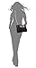 Hoxis Classic Crocodile Pattern Faux Patent Leather Cut It Out Clutch with Shoulder Strap Womens Handbag (Burgundy)