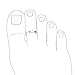 Bling Jewelry Classic Sterling Silver Band Toe Ring Adjustable Midi Rings