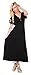 Stanzino Women's V neck Short Sleeve Elastic Waist Maxi Dress