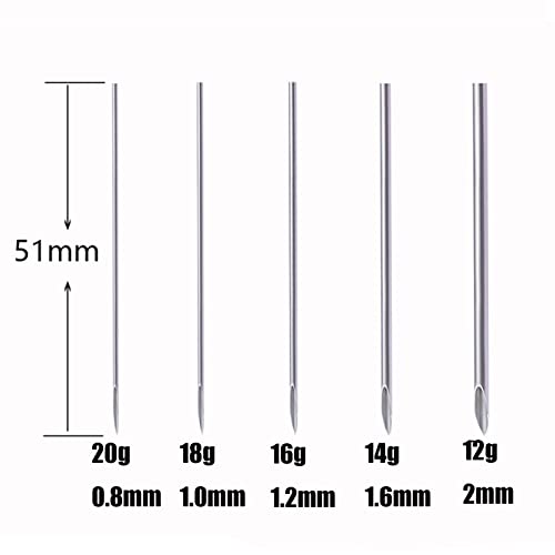 SOTICA Piercing Needles 50pcs Ear Nose Piercing Needles Hollow