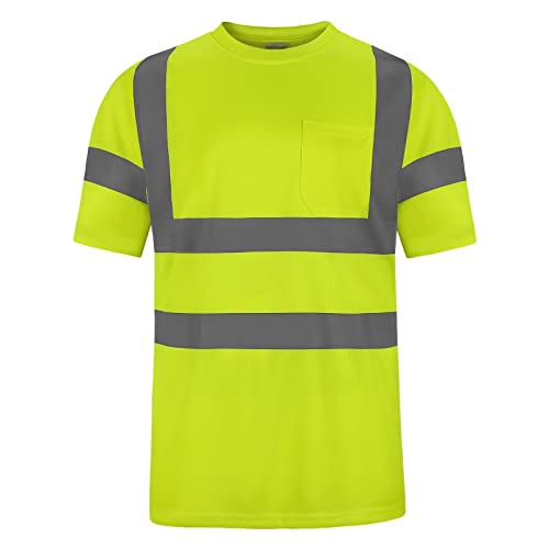 DPSAFETY High Visibility Class T Shirts，Hi Vis Safety Shirts