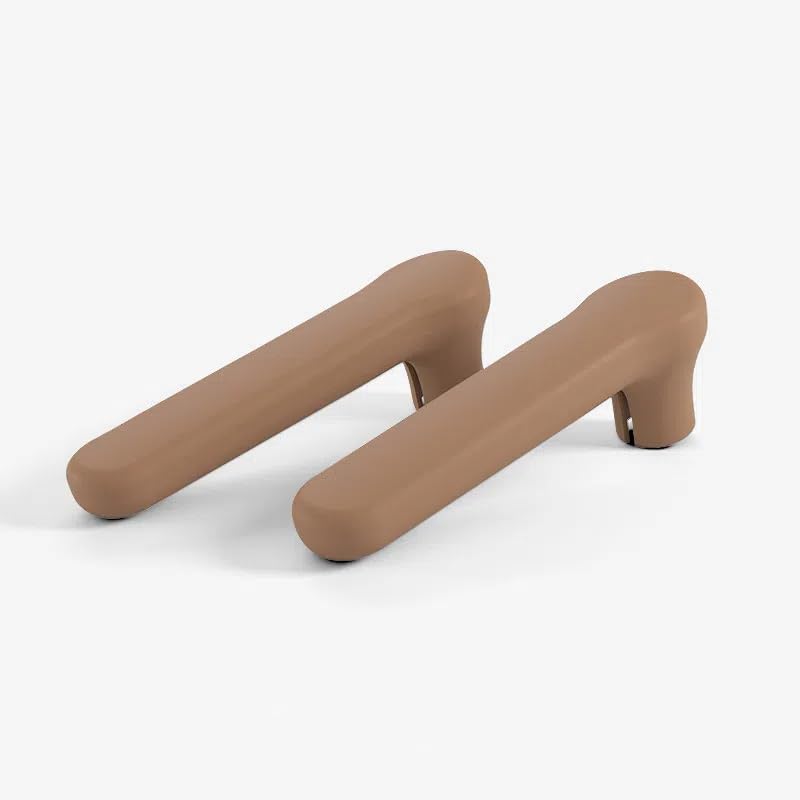 ドアノブカバー シリコン製 ドアノブレバーカバー 柔らかい 滑らない クッション 衝撃吸収 滑り止め 傷防止 静電気防止 被せるだけ 簡単取付（コーヒー） の商品画像