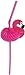 Party Partners Design Pink Flamingo Decorative Cocktail Drinking Straws, Pink, 12 Count