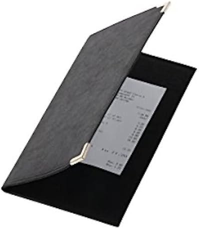 Genware Classic Bill Presenter 23cm x 13cm Black PU Material Restaurant Cafe