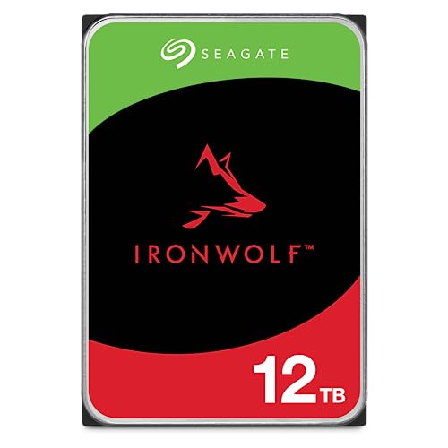Seagate IronWolf 12TB NAS Internal Hard Drive HDD – CMR 3.5 Inch SATA 6Gb/s 7200 RPM 256MB Cache for RAID Network Attached Storage (ST12000VNZ008/ST12000VN0008)