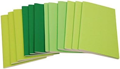 DEBRADALE DESIGNS - Brite & Clever Kid's 40 Blank Page Books for Kids - 5-1/2" x 8-1/2" - 12 Pack - Bright Green Covers - Bulk Notebooks - Journals, Drawing, Art - Great for Creative Quiet Play Tim