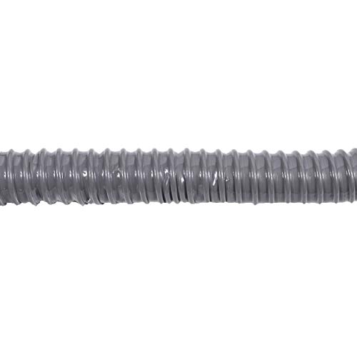 Washing Machine Drain Discharge Hose – Commercial grade Polypropylene with Universal Connection for 1", 1 1/8" and 1 1/4" Drain Outlets Includes Hose Clamp and Saddle Hook (12 ft)