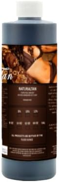 Natural Tan 8 oz bottle of 8% Lt/Med DHA Sunless Airbrush Spray Tanning Solution