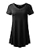 ALL FOR YOU Women's Short Sleeve Flare Tunic Made in USA