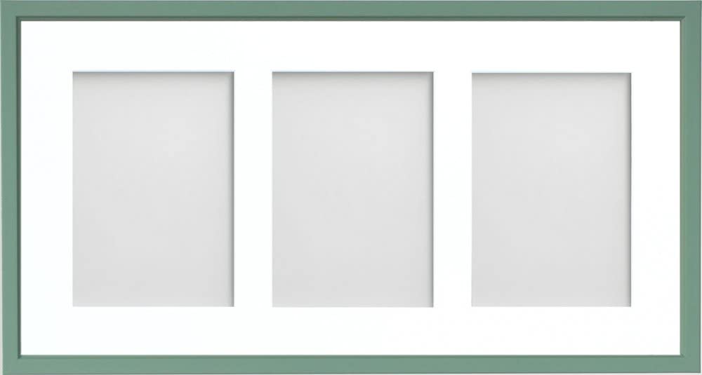 Frame Company Drayton Multi Aperture Photo Frame, Green, 20x10 for 7x5 inch (x3)
