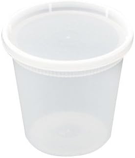 24 oz. Clear Round Deli Container Combo with Flat Lid - 250 per case YL2524 Newspring/Pactiv Corp.