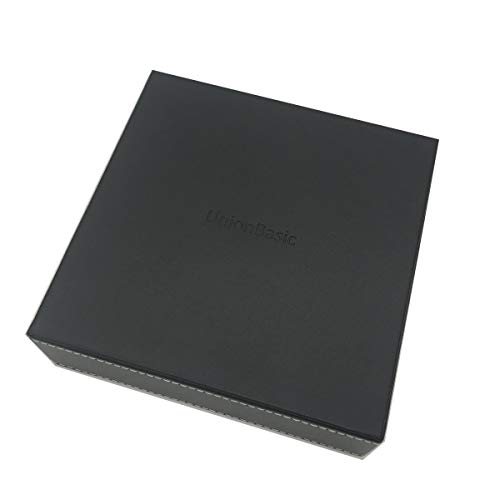 UnionBasic Flat 3-Slot Small PU Leather Drawer Tray Desk Stationery Sundries Gadget Organizer Storage Box Business Card Holder Key Container (Black) - Thumbnail 5