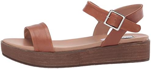 aida cognac leather flatform sandals