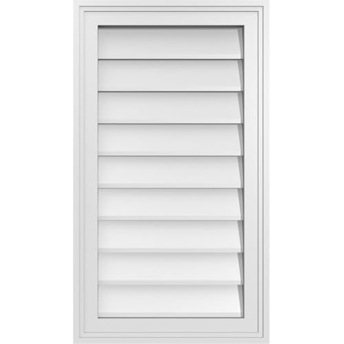 16"W x 28"H Rectangle Surface Mount Signature Urethane Gable Vent: Non-Function…