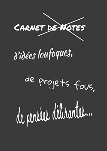 Carnet de notes, d'idées loufoques, de projets fous, de pensées délirantes... (French Edition) by Mes Carnets