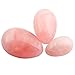 rockcloud Rose Quartz Set of 3 Drilled Yoni Eggs with String, Massage Stones for Women to Train Pelvic Muscles Kegel Exercise