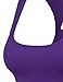 BEKDO Womens Basic Seamless Cropped Racerback Sports Tank Top-ONE Size-Purple