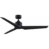 Fanimation TriAire Custom - 3 Blade Ceiling Fan-12.42 Inches Tall and 56 Inches Wide-Black Finish-Black Blade Color