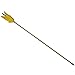 PG1ARCHERY Archery Target Flu-Flu Arrows, 6 Pack Traditional Wooden Arrow 4 Feathers Fletching for Practice Targeting Hunting Yellow