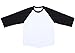 Ola Mari Unisex Kids Raglan Baseball T Shirt Top, XXS, White/Black