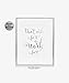 Don't Wish for It, Work for It Silver Foil Decor Wall Art Print Work Inspirational Motivational Quote Metallic Poster 5 inches x 7 inches E40