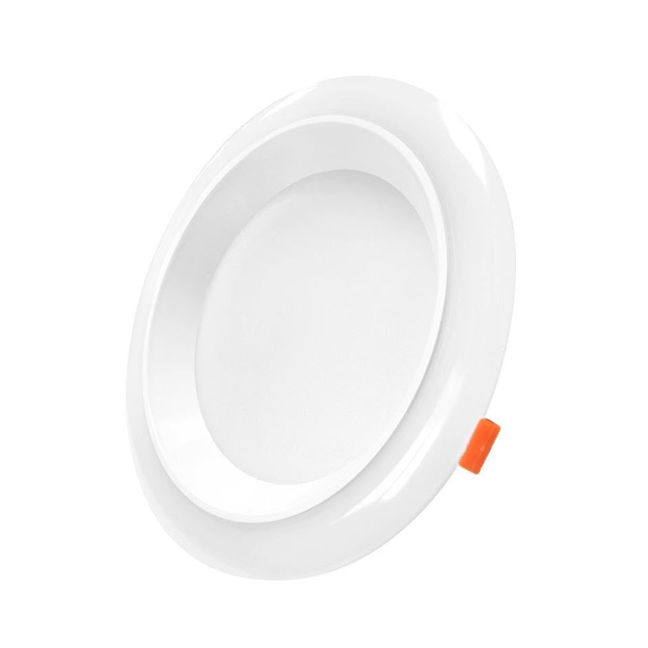 G.W.S® Exclusive Super Bright Dimmable 6W Round Circle Backlit LED Recessed Panel Downlight Ceiling Light Neutral White, LED Driver Included