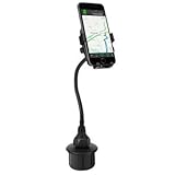 G-Cord Extra Long Arm Adjustable Automobile Cup Holder Mount (Black)