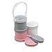 Re-Play Made in The USA 7 Piece Stackable Food and Snack Storage Containers for Babies, Toddlers and Kids of All Ages (Modern Pink)