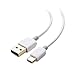 Cable Matters 3-Pack USB to USB C Charging Cable 3.3 ft with 3A Fast Charging in White for iPhone 16/15, Samsung Galaxy S23 Ultra, S23, S22 Note 20, LG G8, Google Pixel 7a, iPad Pro, Nintendo Switch