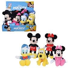Brinquedos - Peluche Disney 20cm, Será enviado um modelo aleatório entre estes: Mickey, Vestido Vermelho Minnie, Vestido Rosa Minnie, Donald, Pluto, Modelo Não Pode Ser Escolhida, Todas as Idades (6315870224)