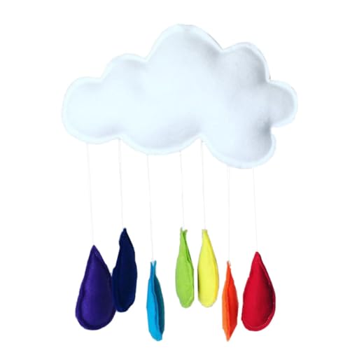 DECHOUS Creative Cloud Rainbow Wall Pendant Decor for Tent Felt Hanging Ornament Unique Nursery Decoration for Room
