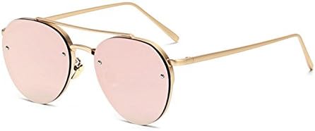 Aviator Gold Rose Mirror Lens Pink Metal Designer Fashion Sunglasses Men's Women's Non-Prescription OWL